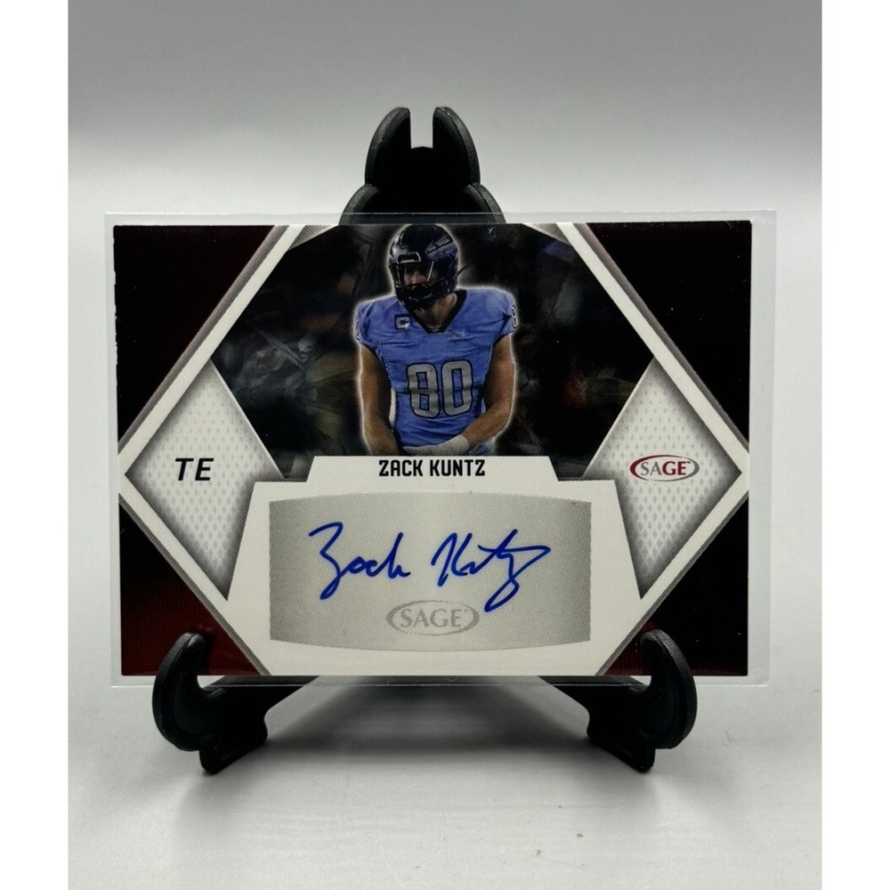 ZACK KUNTZ 2023‎ SAGE LOW AUTOGRAPHS  AUTO RED RC # AZK OLD DOMINION